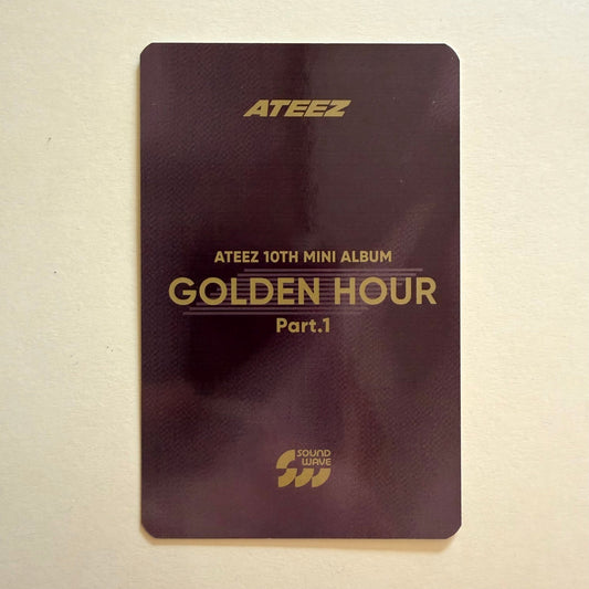 Official ATEEZ Hongjoong GOLDEN HOUR Part.1 Soundwave Fansign photocard back