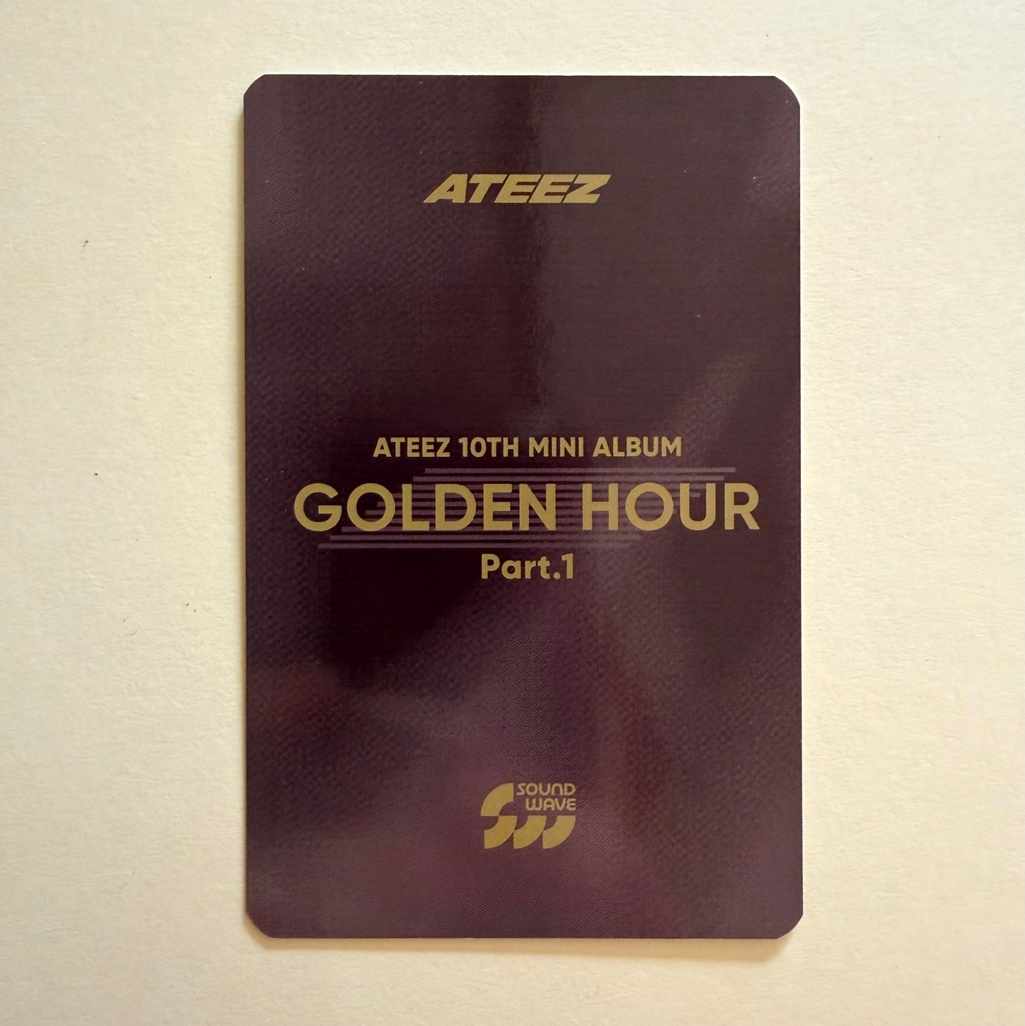 Official ATEEZ Hongjoong GOLDEN HOUR Part.1 Soundwave Fansign photocard back