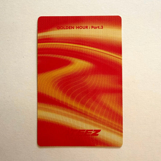 Official ATEEZ Hongjoong GOLDEN HOUR Part.3 Set 2 Image Card POCA album photocard back