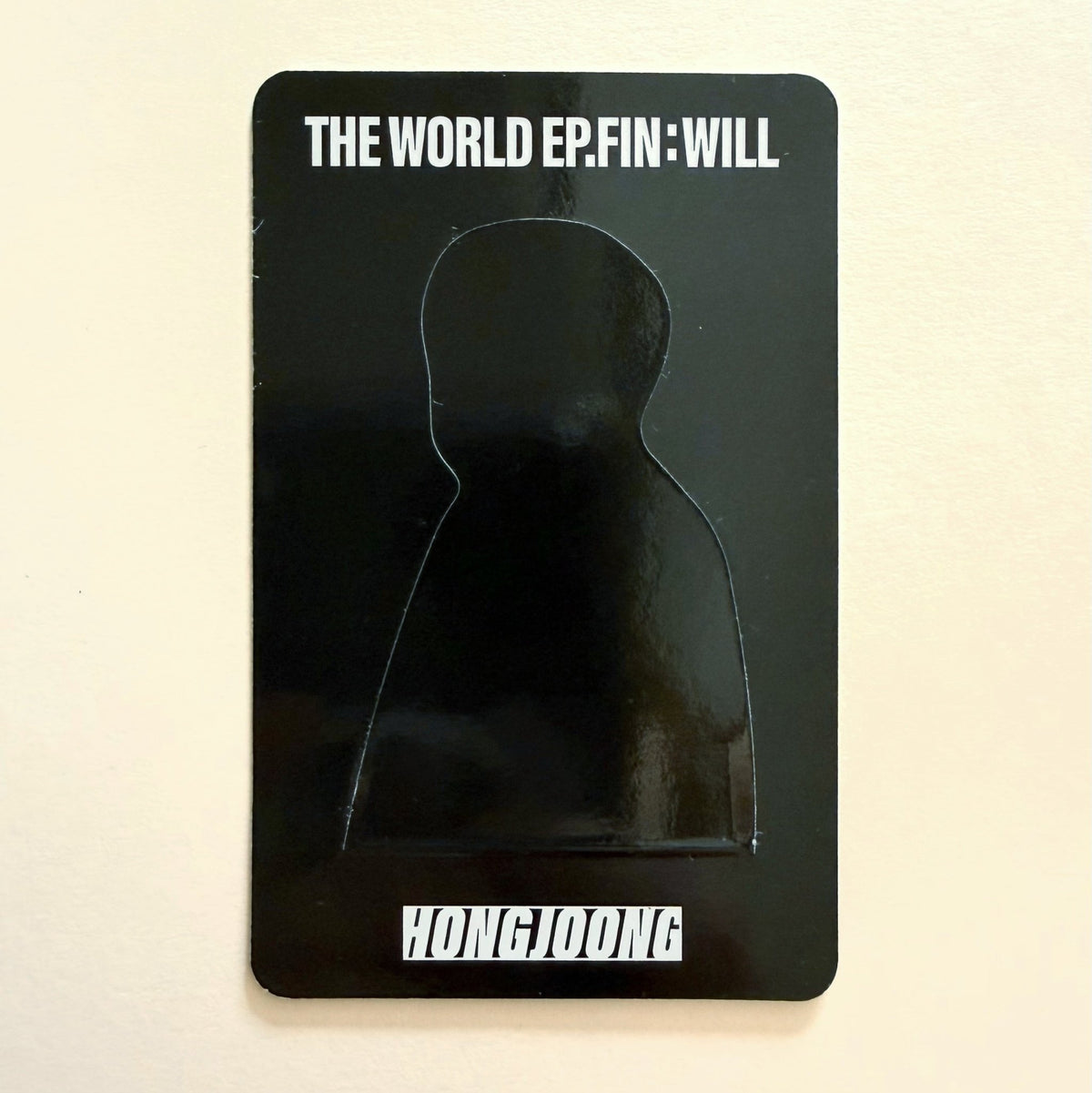 Official ATEEZ Hongjoong THE WORLD EP.FIN : WILL Standee Ver. album photocard back