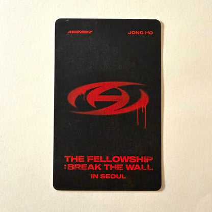 Official ATEEZ Jongho THE FELLOWSHIP : BREAK THE WALL album photocard back