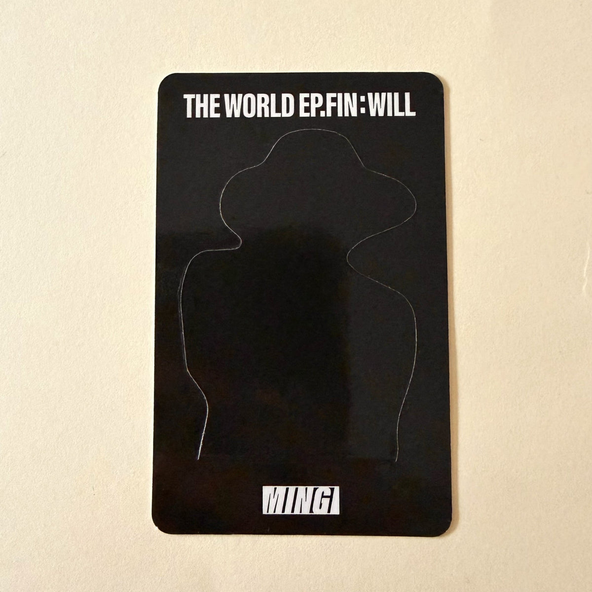ATEEZ Mingi THE WORLD EP.FIN : WILL Standee Ver. Official Album Photocard - Ginger RootPhotocard