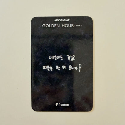 ATEEZ Seonghwa GOLDEN HOUR : Part.2 Fromm Fansign Glasses Set Official Photocard - Ginger RootPhotocard